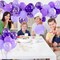 100pcs Purple Balloons Kit – 12-Inch Metallic Chrome, Lavender Lilac & Confetti Balloons with 66ft Ribbons for Wedding, Baby Shower, Bridal Shower, and Princess Birthday Parties (Purple)
